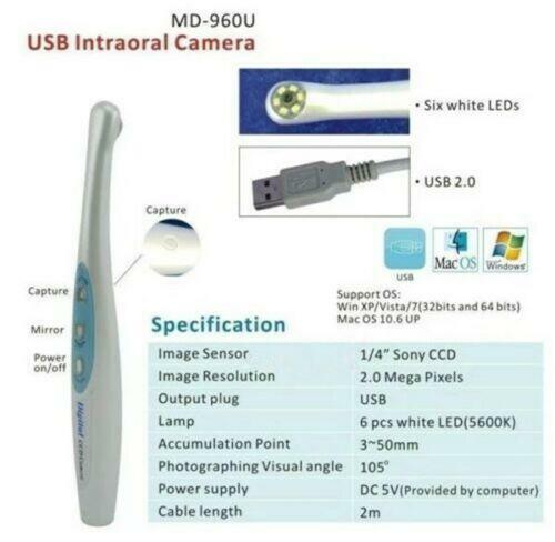 MD960U Dental Intraoral Camera Automatic Focusing Imaging USB 1/4″ Sony CCD USA