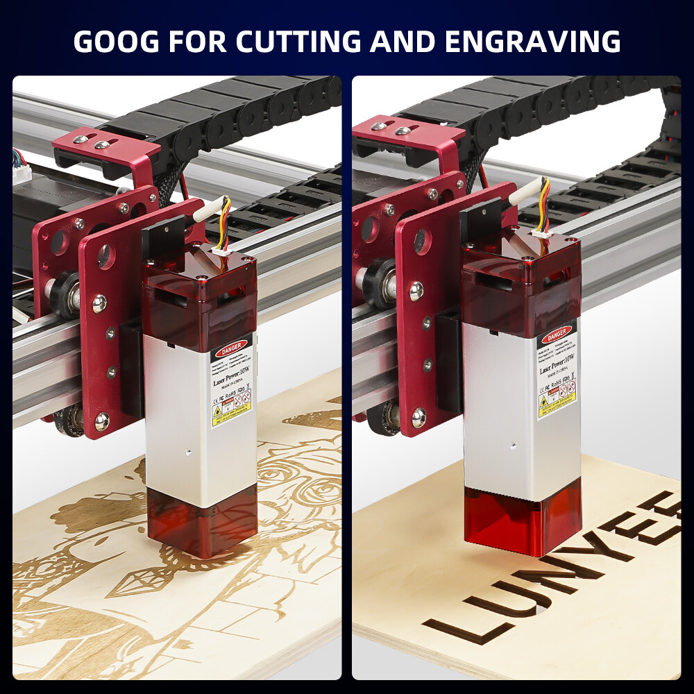 80W 12V Laser Engraver Cutting Module 10W Output Optical Power Air Assistance