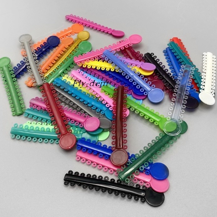 Dental Orthodontic Elastic Ligature Ties & Power Chain Teeth Brace Rubber Bands