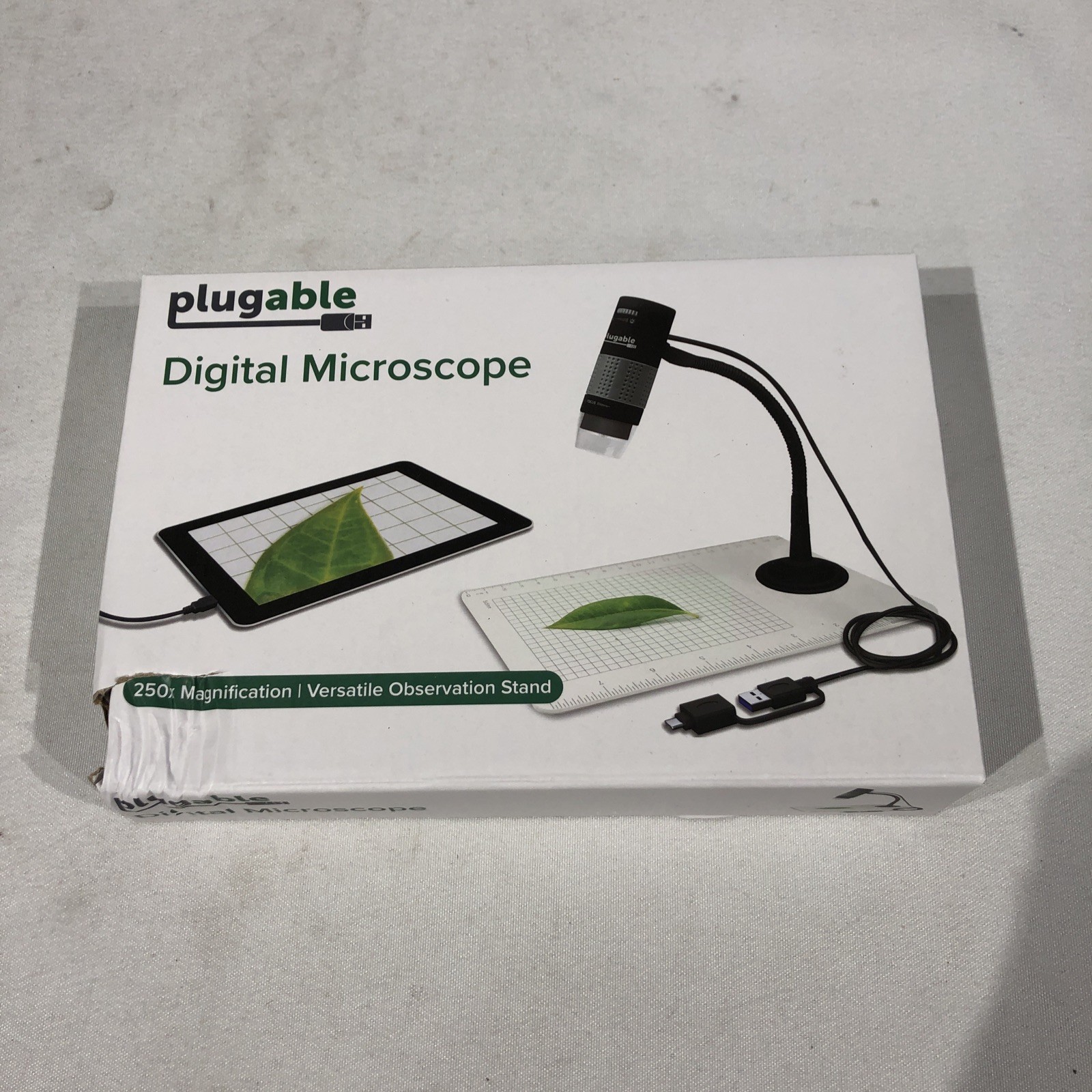 Plugable USB Corded Digital Magnifier Microscope Camera/(60X-250X)Stand/platform