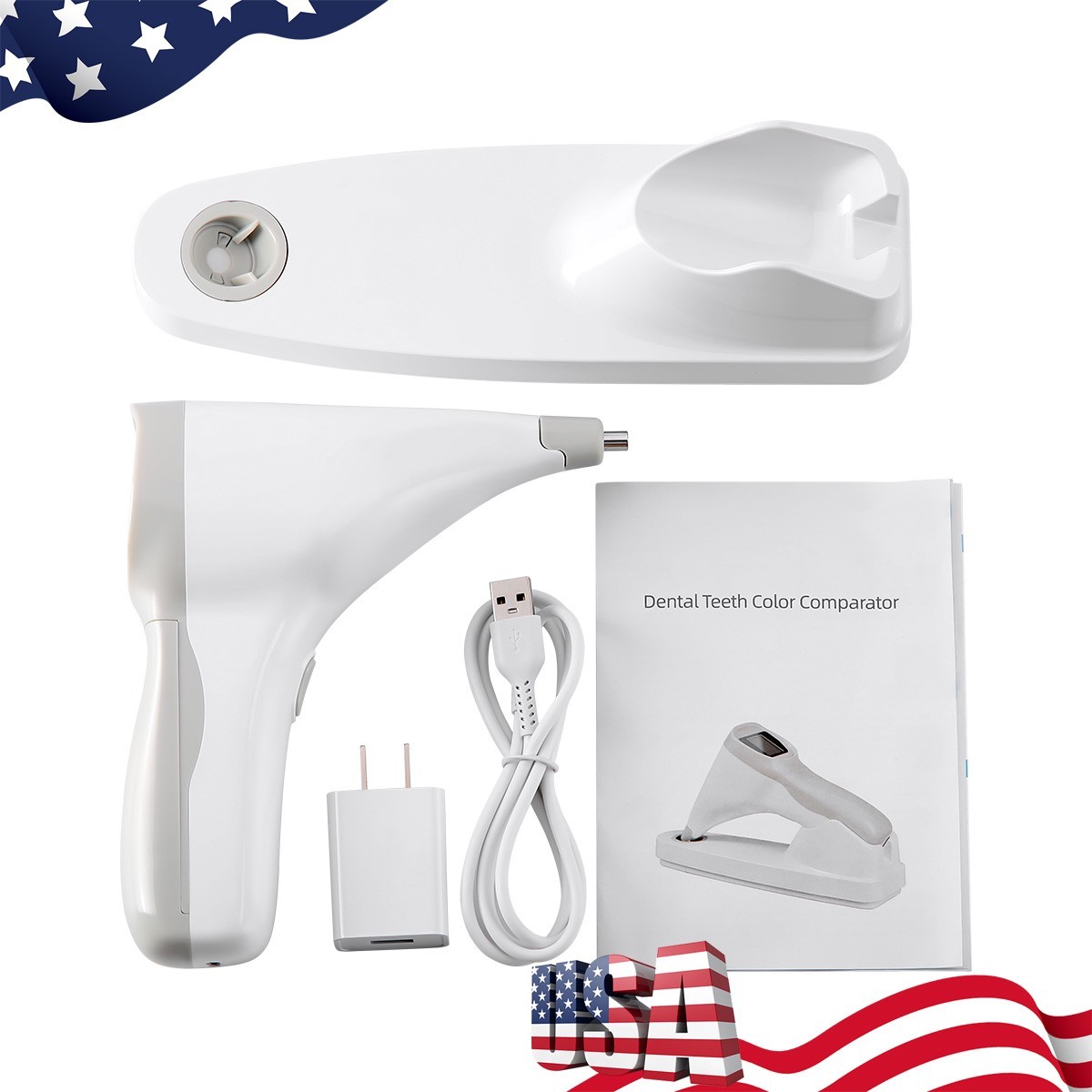 Dental Digital Shade Guide Tooth Color Comparator Teeth Whitening LCD Screen