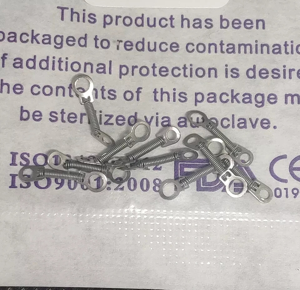 20Packs Dental Orthodontic Niti Alloy Closed Coil Spring 10*6mm Medium Force