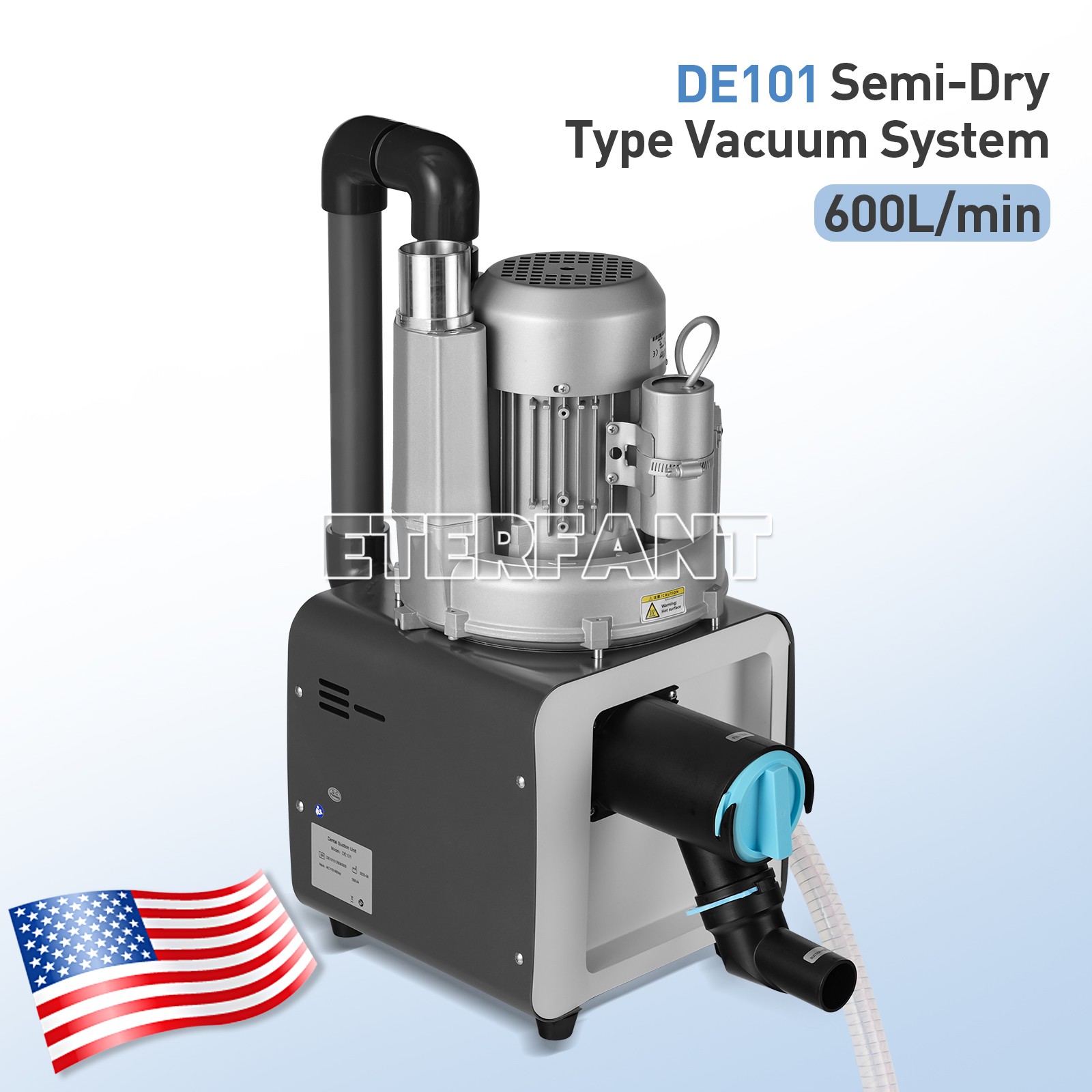 Dental Electric Suction Machine Vacuum System DE101 600L/min Semi-Dry Type US