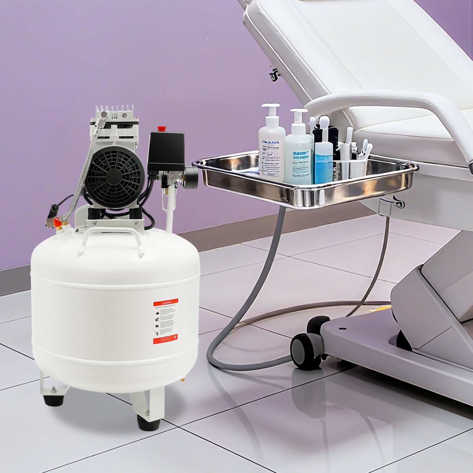 Dental Air Compressor Silent Oil Free Oilless Compressor Tool 40L 750W Air pump