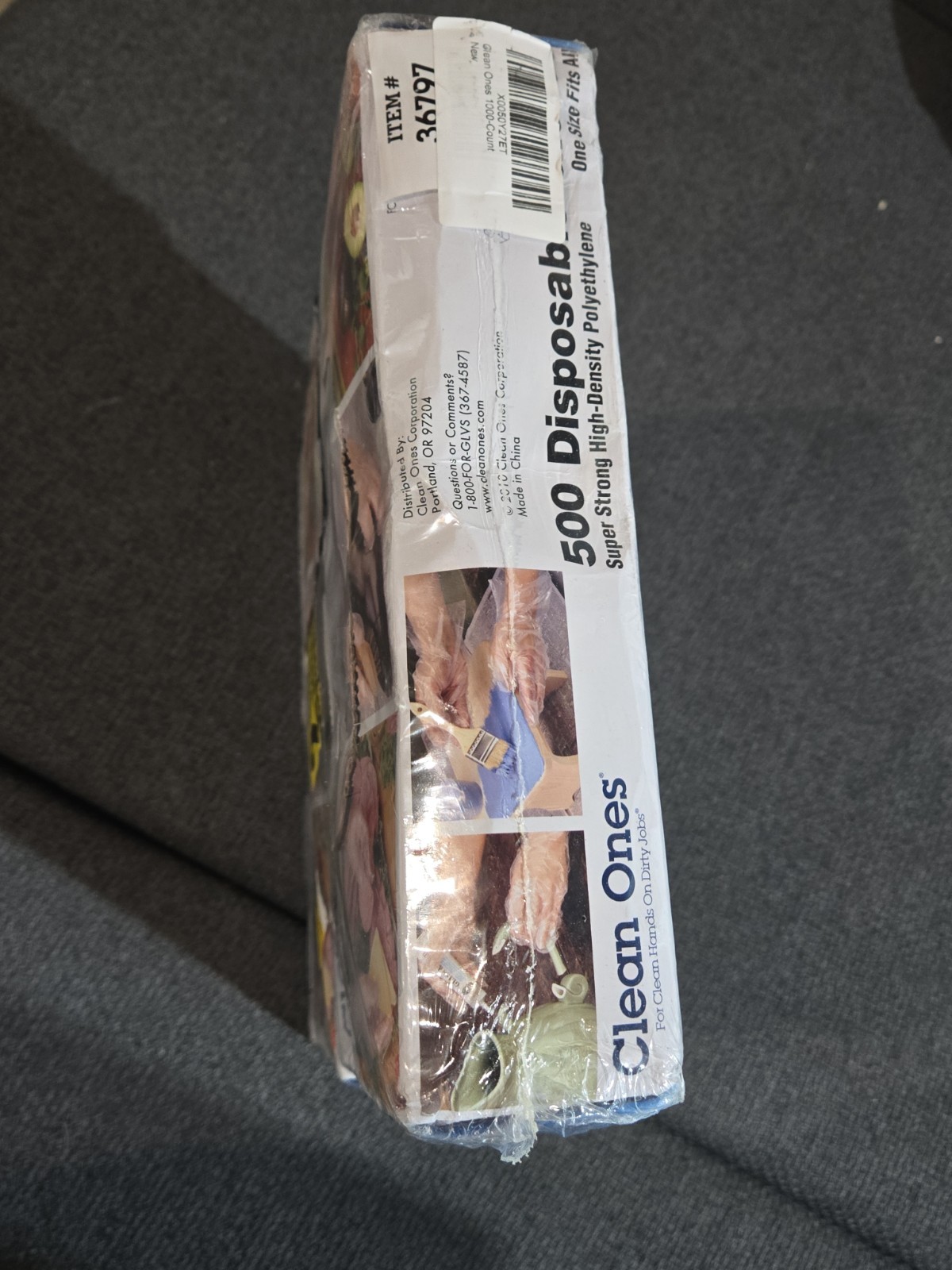 Clean Ones Disposable Food-Safe Poly Gloves, One Size, 2 Boxes 500 Count:1000