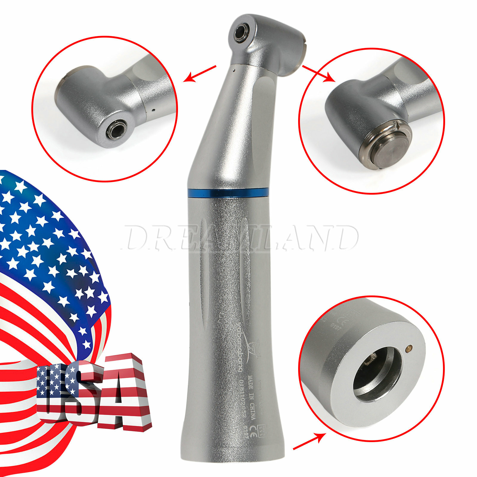 5 Internal Water Spray Dental Slow/Low Speed Contra Angle Handpiece fit NSK CE