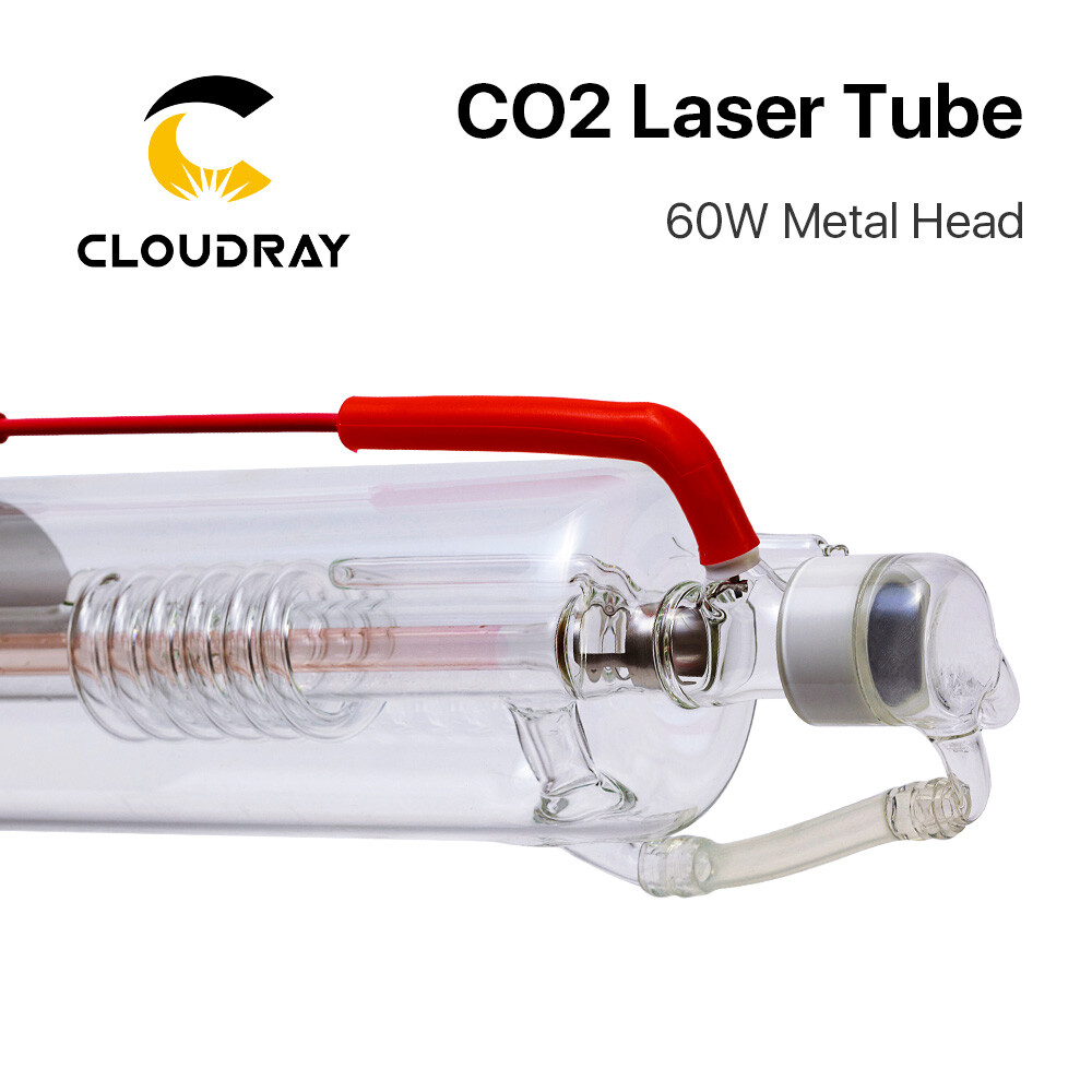 60W 70W 80W CO2 Laser Tube Metal Head 1250mm Glass Pipe for CO2 Cutting