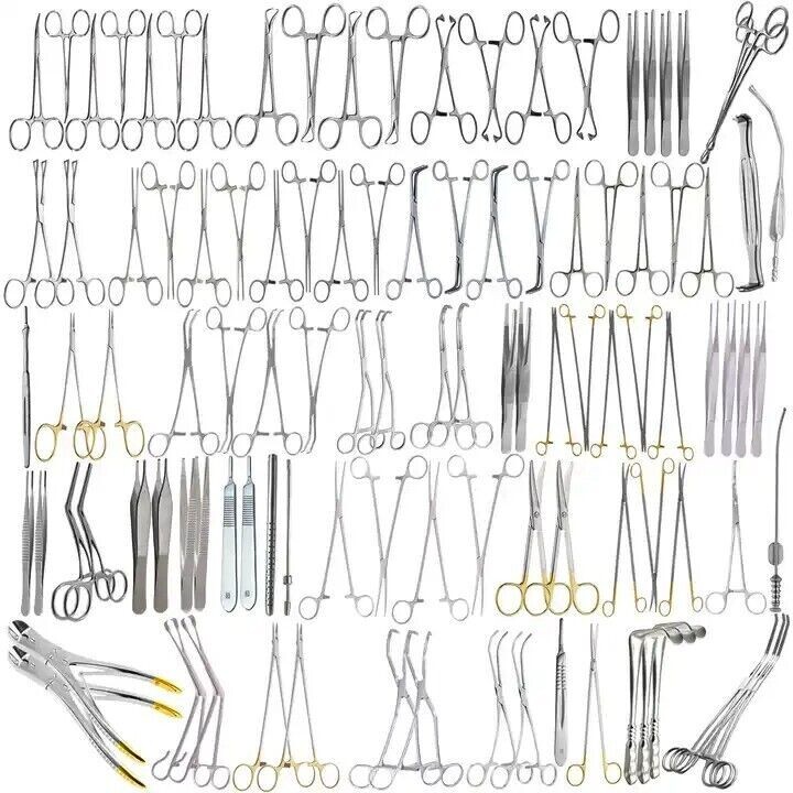 Major Cardiovascular Thoractomy Vascular 106 pcs Set Open Heart Instruments