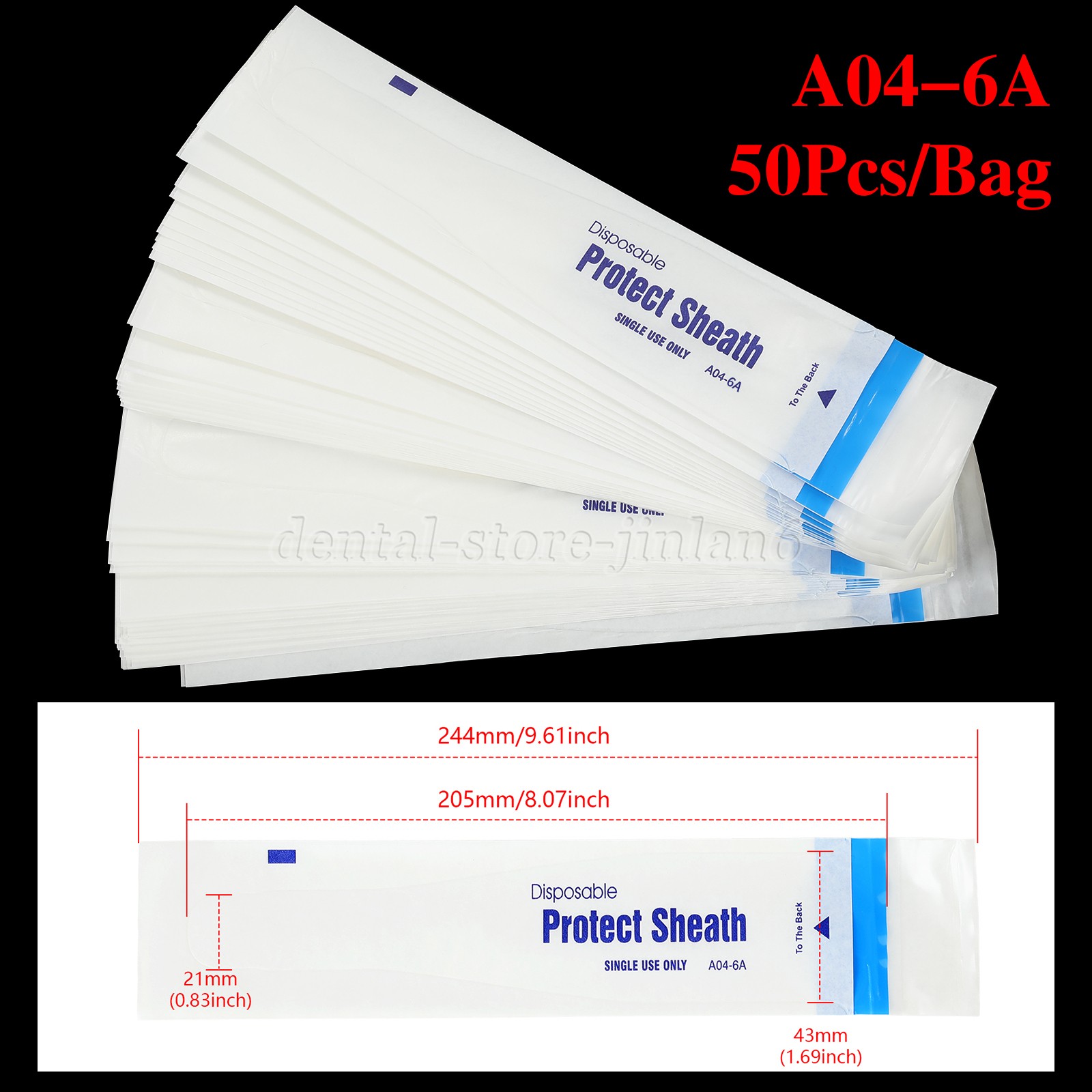 50-2500 Intraoral Camera Protective Sleeve Sheath Cover Disposable A04-6A Dental