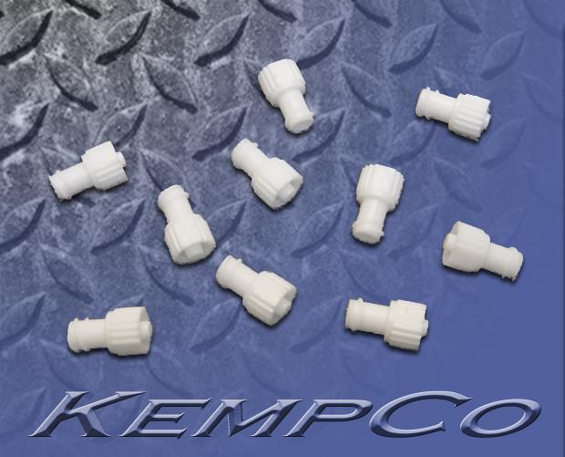 (10) Male/Female Standard Luer Lock Double Non-Vented Cap – White HDPE