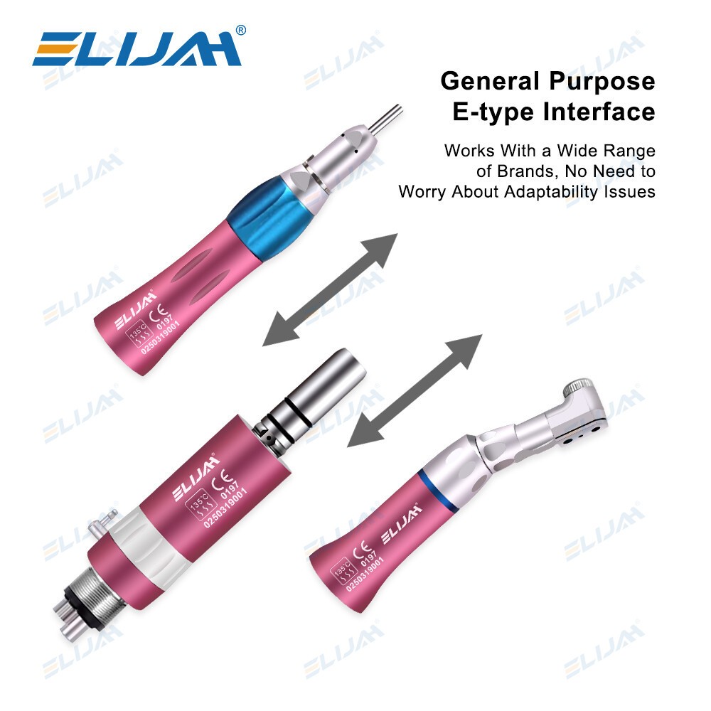Dental High Speed/Slow Low Speed Handpiece Contra Angle Air Motor 2/4 Holes Kits