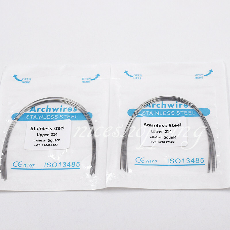 10 Packs Dental Orthodontic Stainless Steel Round Arch Wire Upper/Lower 012-020