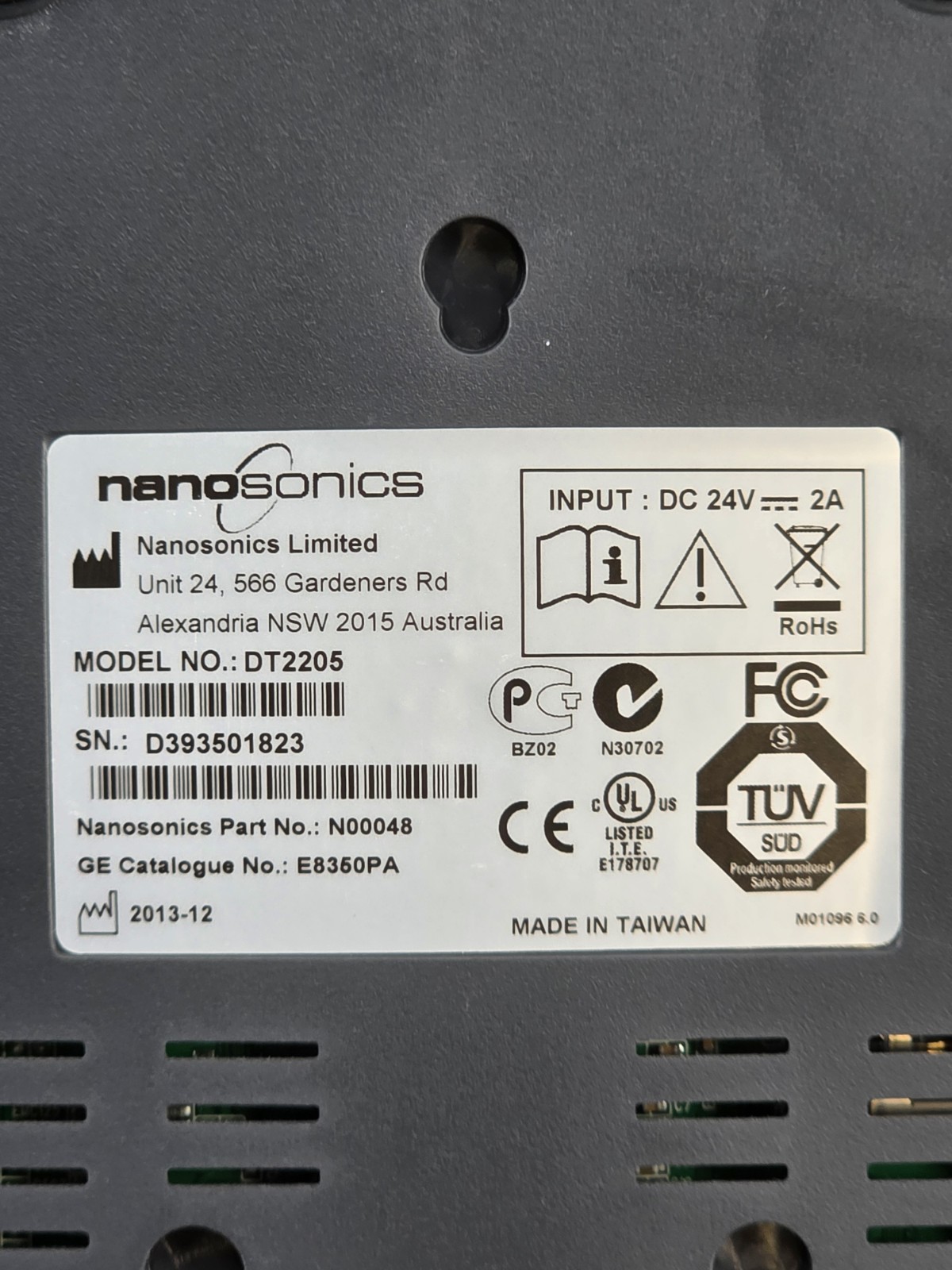Nanosonics Trophon DT2205 Direct Thermal Label Printer Cutter