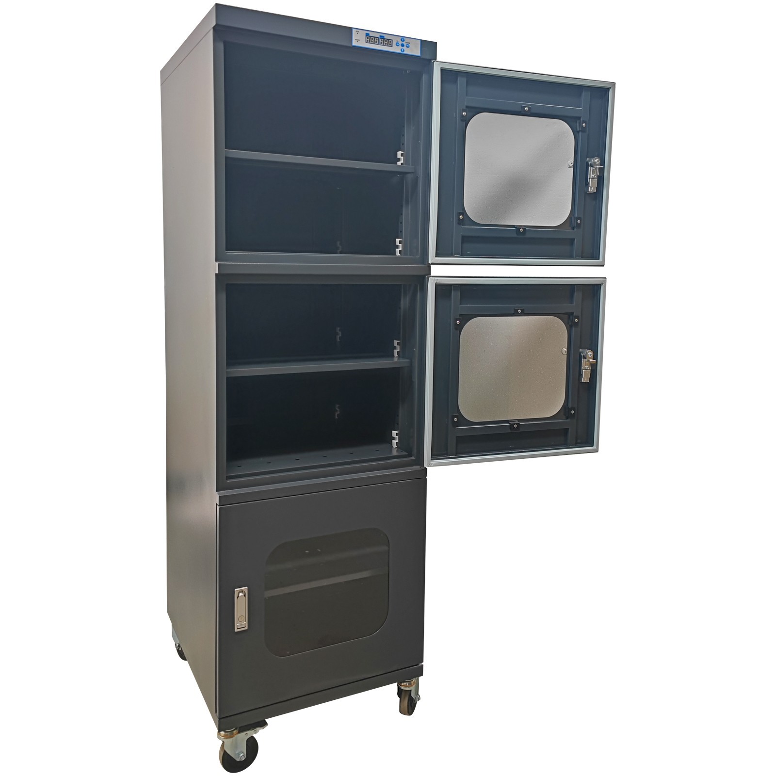 728L 3Door Dry Cabinet 1-10% RH Industrial Moisture Proof Storage Desiccator110V