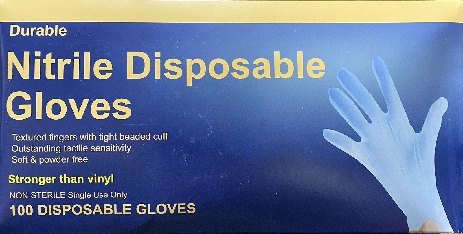 400-Nitrile Disposable Gloves 5 mil Powder-Free Textured Grip Non-Sterile XLarge