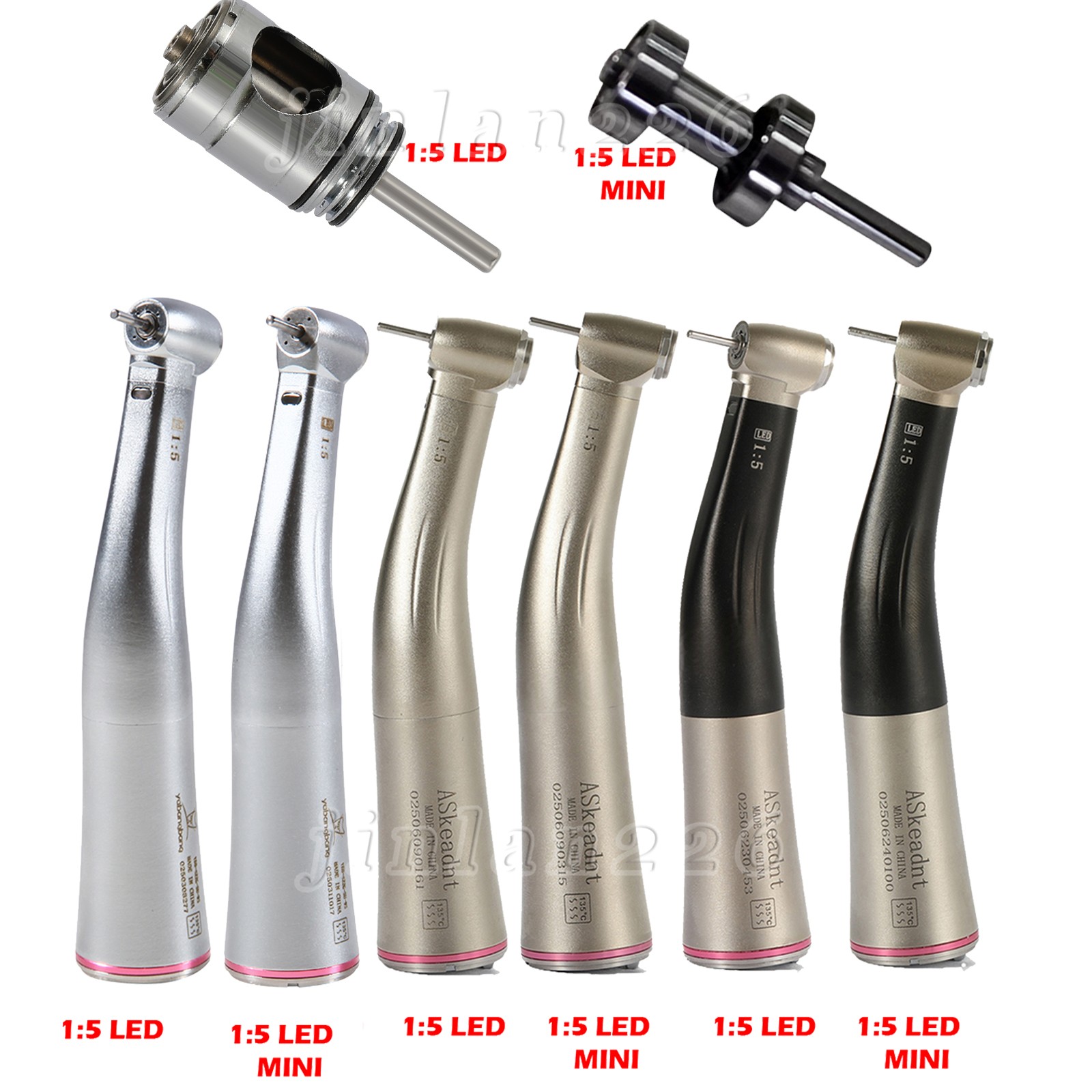 Yabangbang Dental Electric Handpiece 1:5 Contra Angle Fiber Optic High Speed NSK
