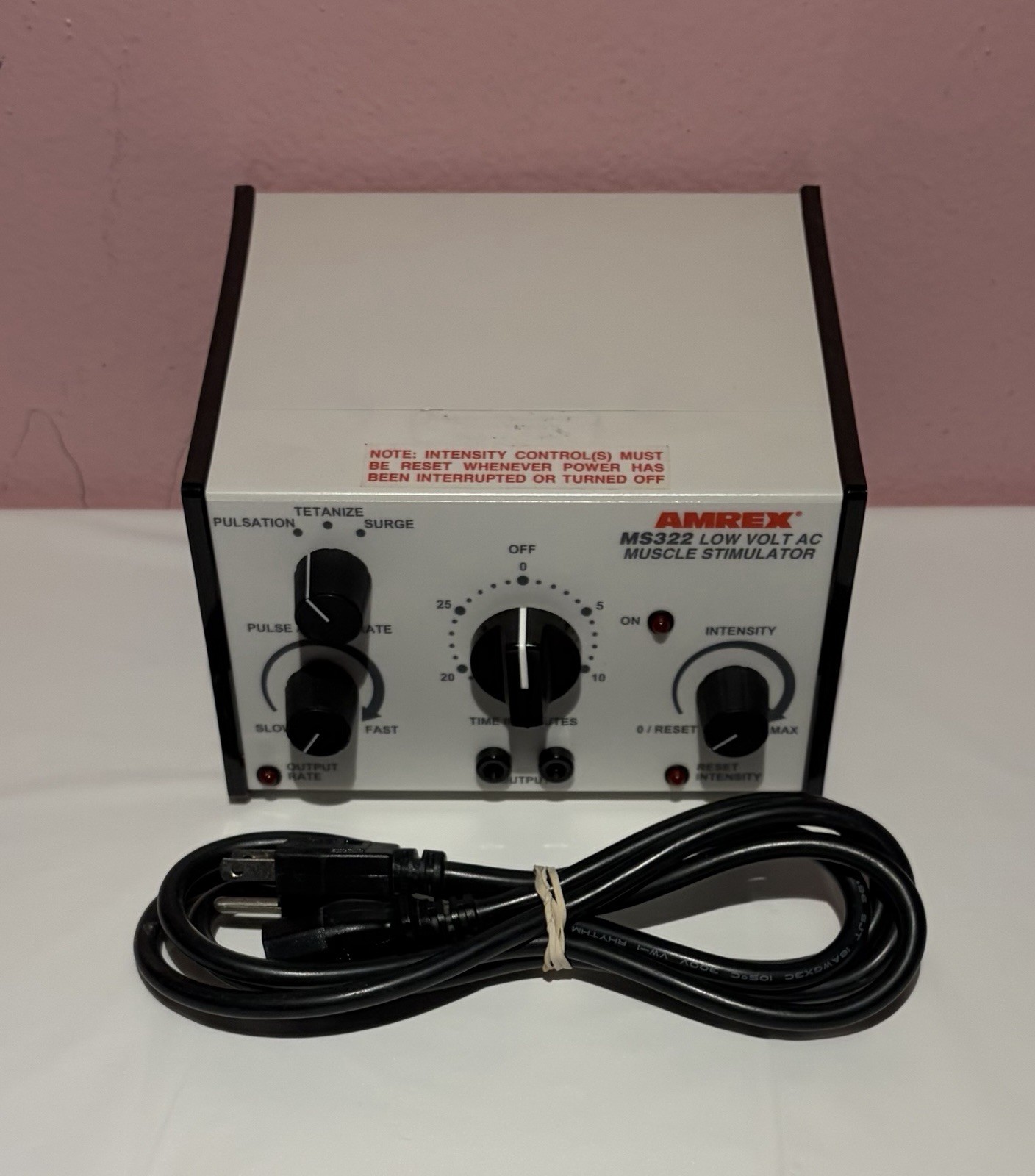 Amrex MS 322 Single Channel Low Volt AC Muscle Stimulator UNIT ONLY