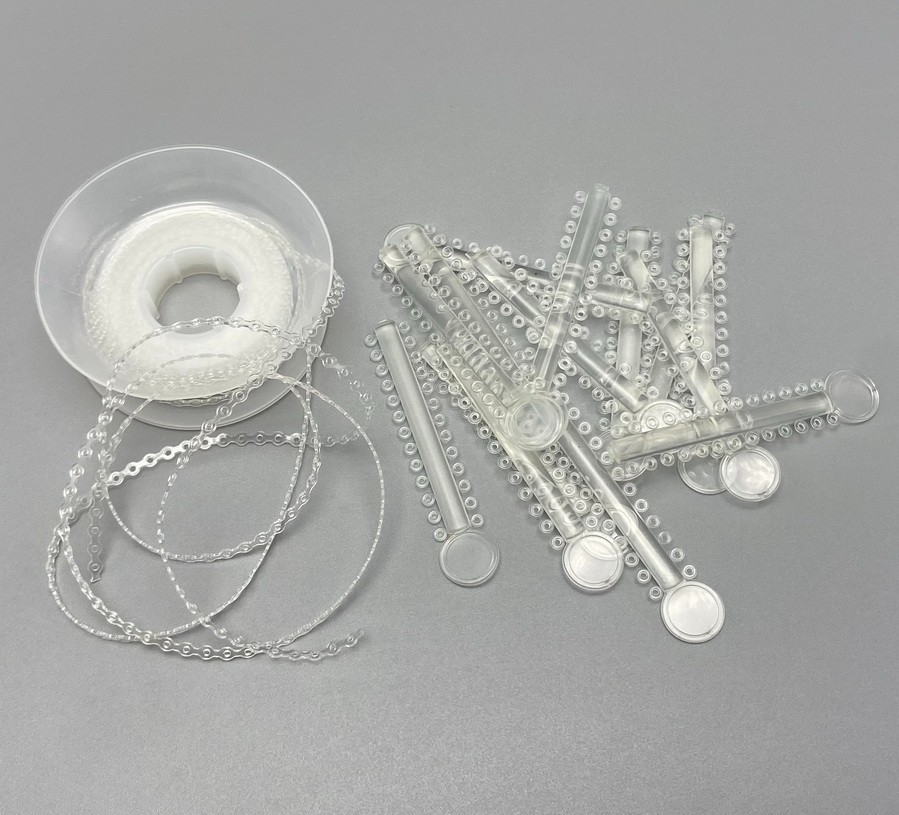 Dental Orthodontic Elastic Ligature Ties & Power Chain Teeth Brace Rubber Bands