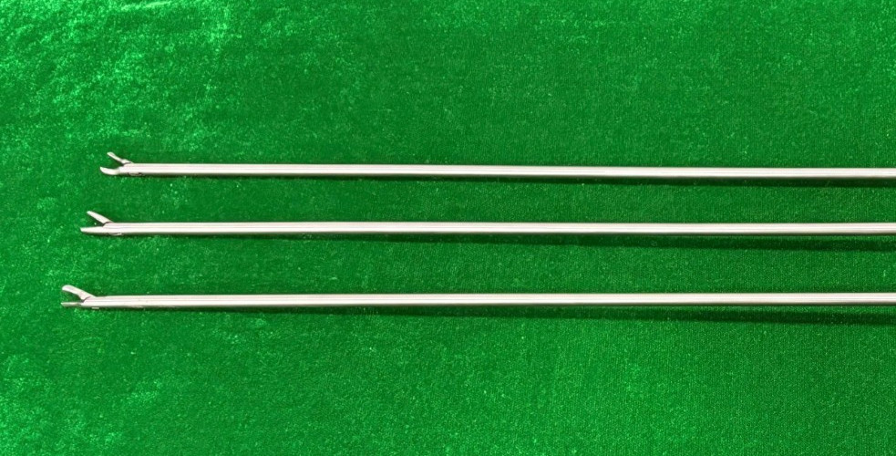 3pc Laparoscopic Bariatric Needle Holder Straight & Curved Jaw 5mmx45cm Reusable