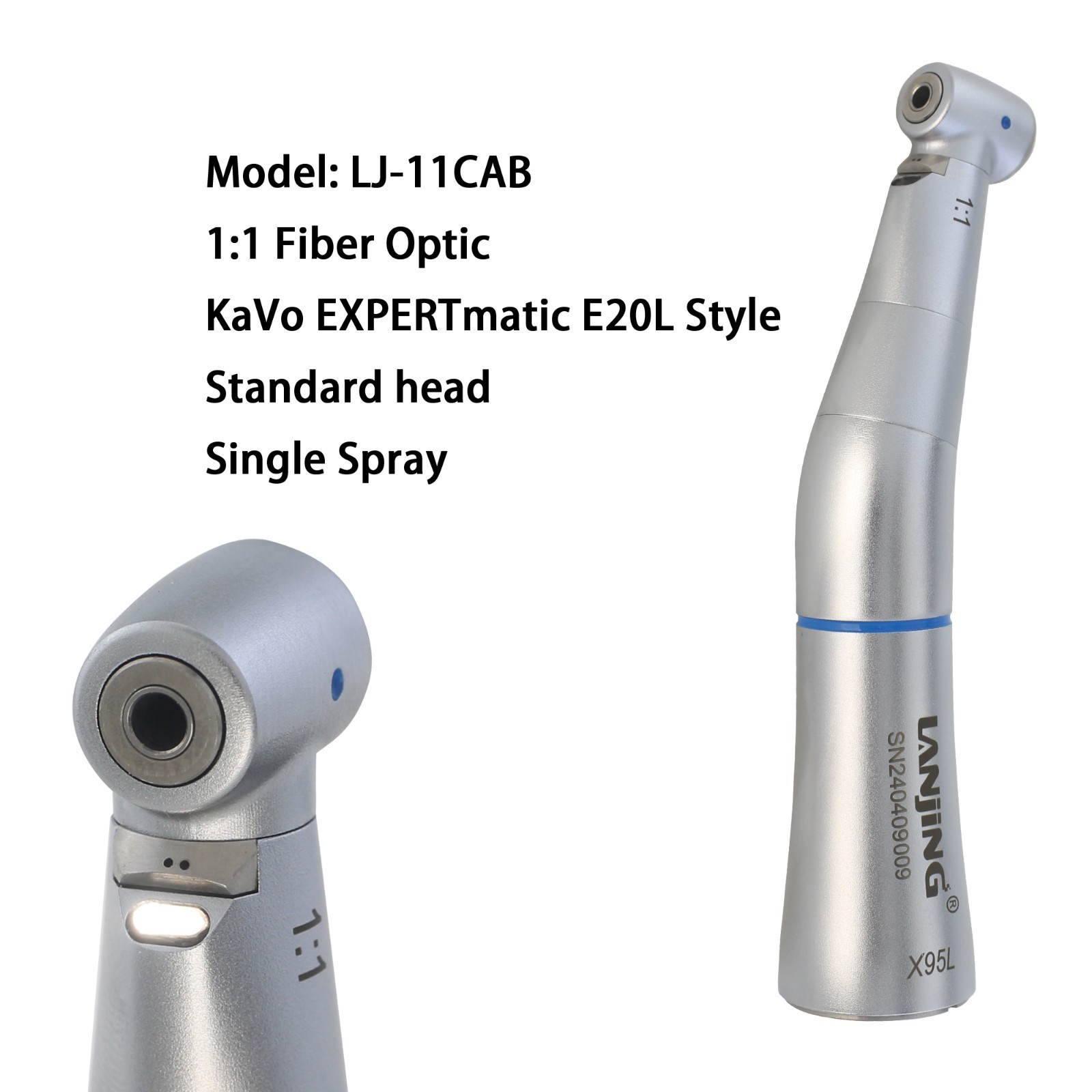 Dental Electric Handpiece 1:1 1:5 Contra Angle Fiber Optic Mini Bien Air KaVo
