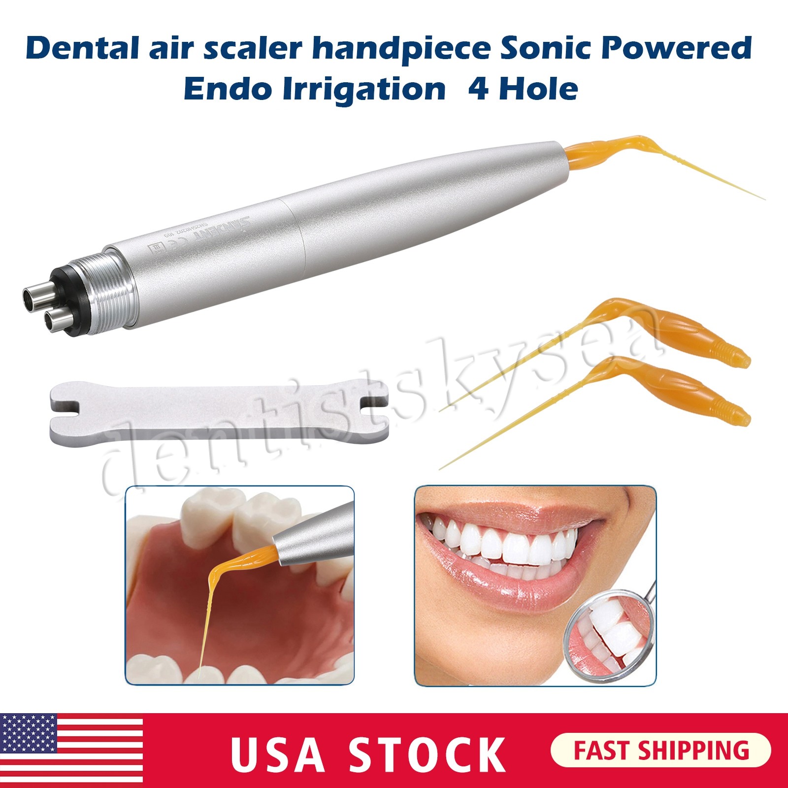 Dentist Ultrasonic Piezo Scaler w/ Handpiece 5*Tips fit EMS Cavitron FDA CN-Z