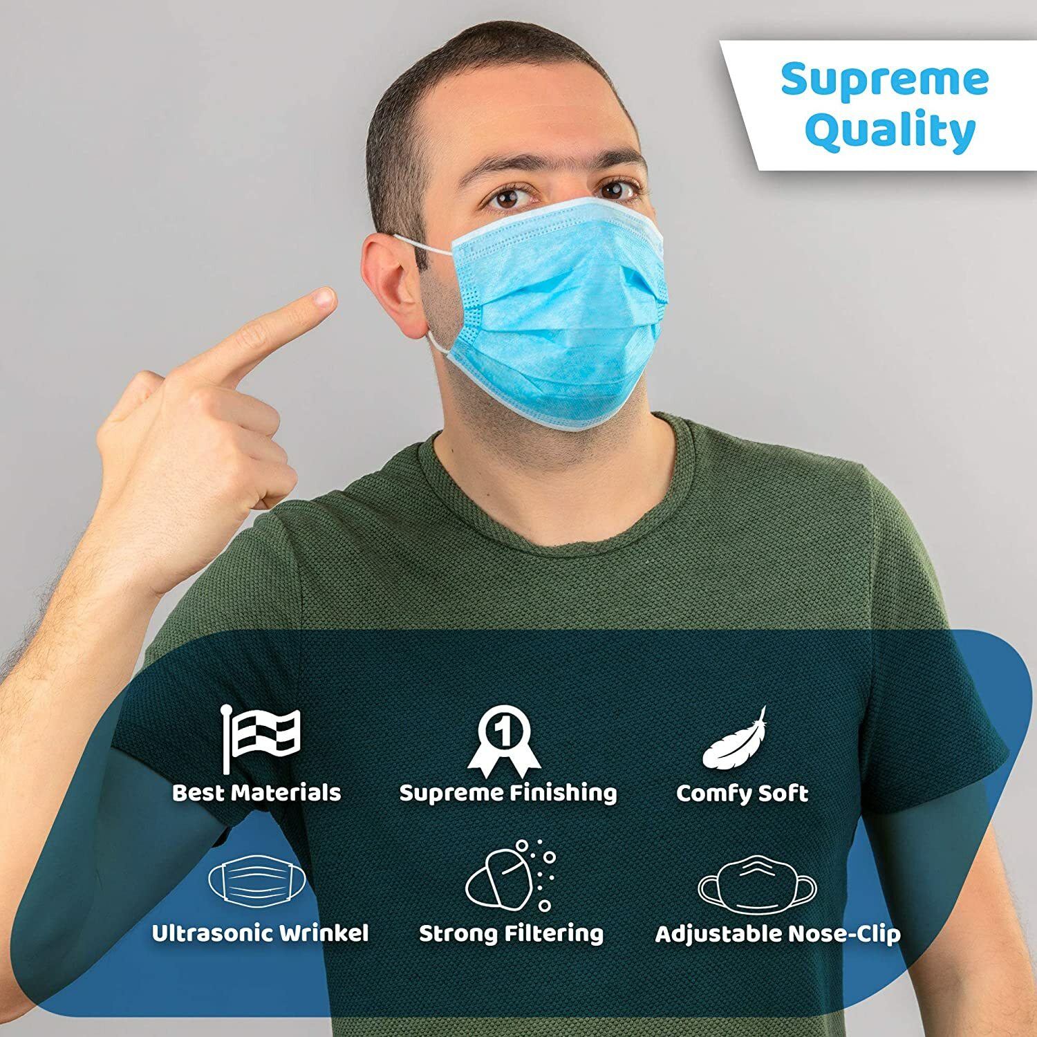 10/50/100 PCS Disposable Face Mask Mouth & Nose Protector Respirator with filter