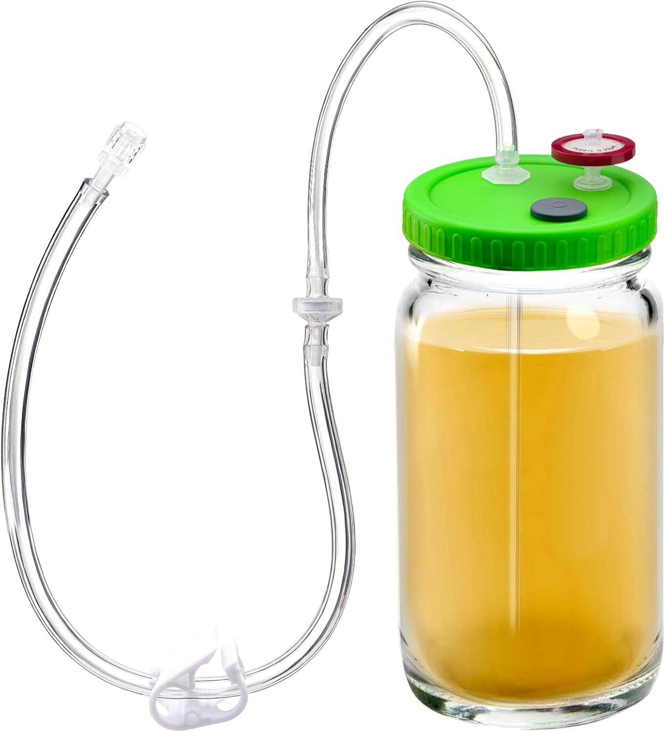 Mason Jar Lid Needle filter Lliquid Culture Lid with Tubing Mushroom growing Lid