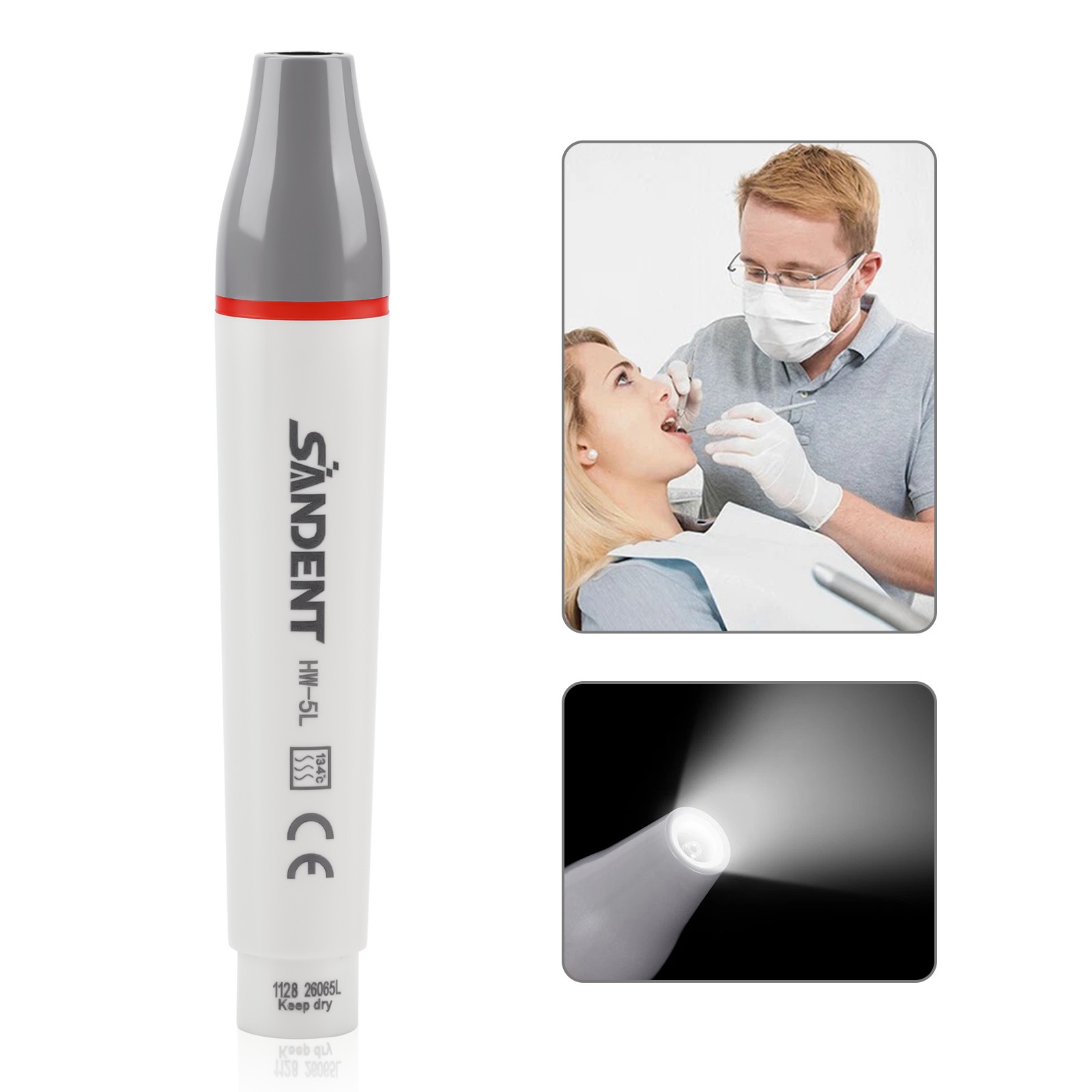 Dental Detachable LED Ultrasonic Piezo Scaler Handpiece HW-5L for EMS Woodpecker