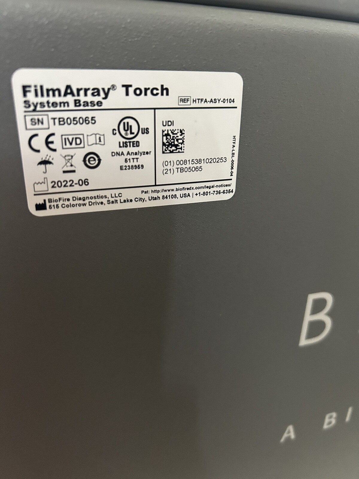 BioFire Diagnostics FilmArray Torch PCR Molecular Testing System with 2 Modules