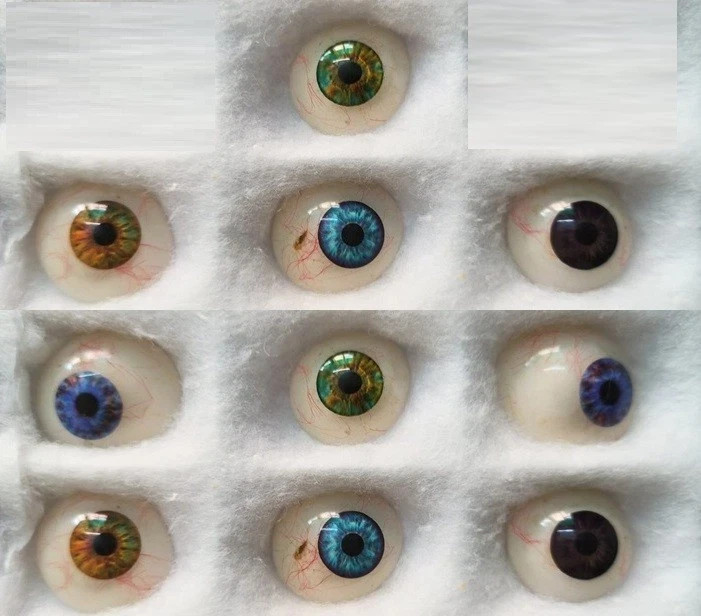 Dr Bawa Human Artificial Eyes Prosthetic Mixed Color 10 Pcs