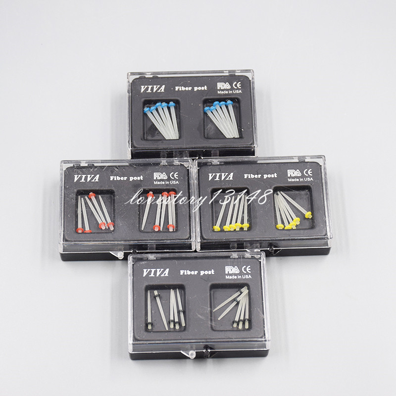 1 Box/10 Pcs Dental Glass Straight Thread Fiber Post Single Refilled Size Choose