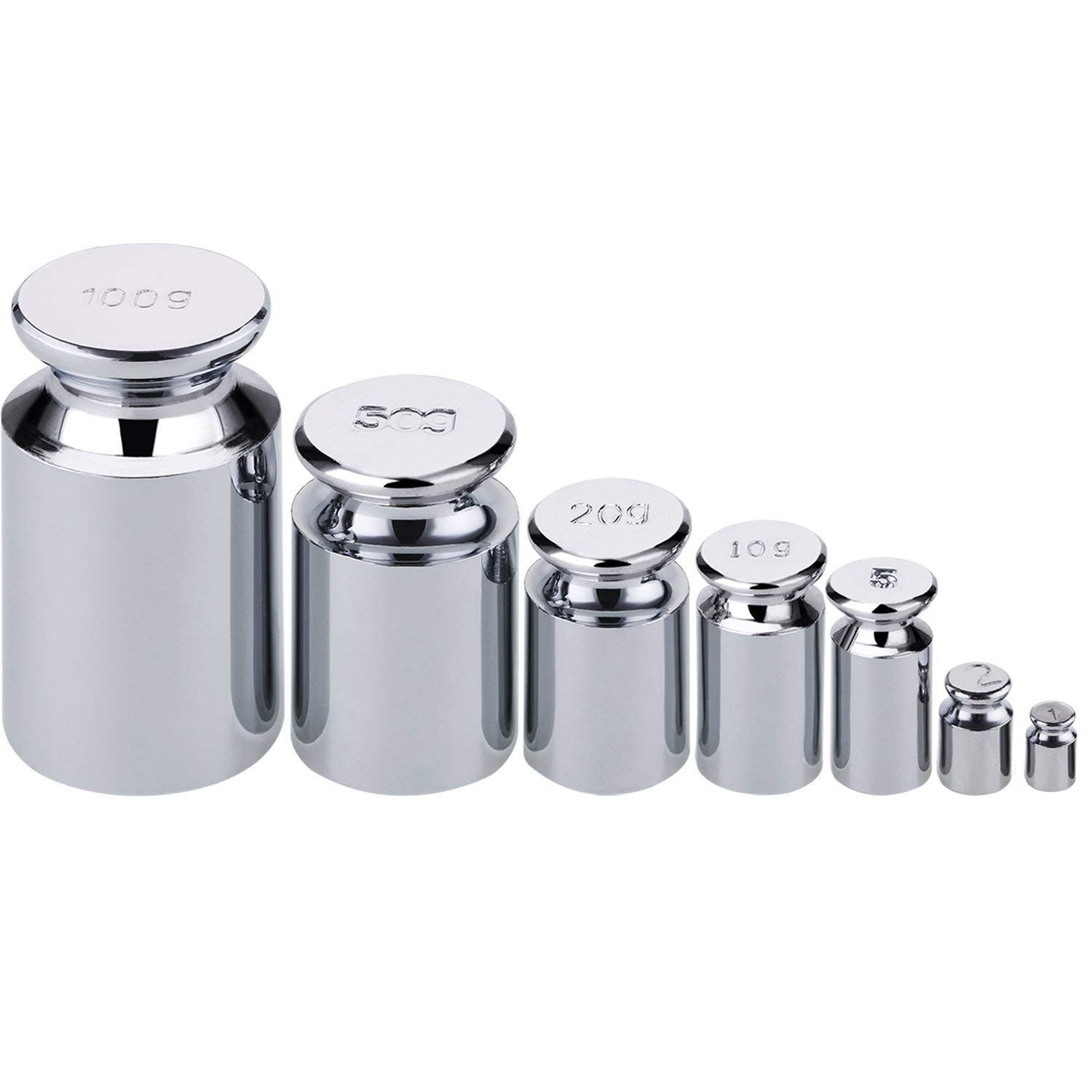 Professional Calibration Weights: 7-Piece Set (1g to 100g) for Scale Calibration