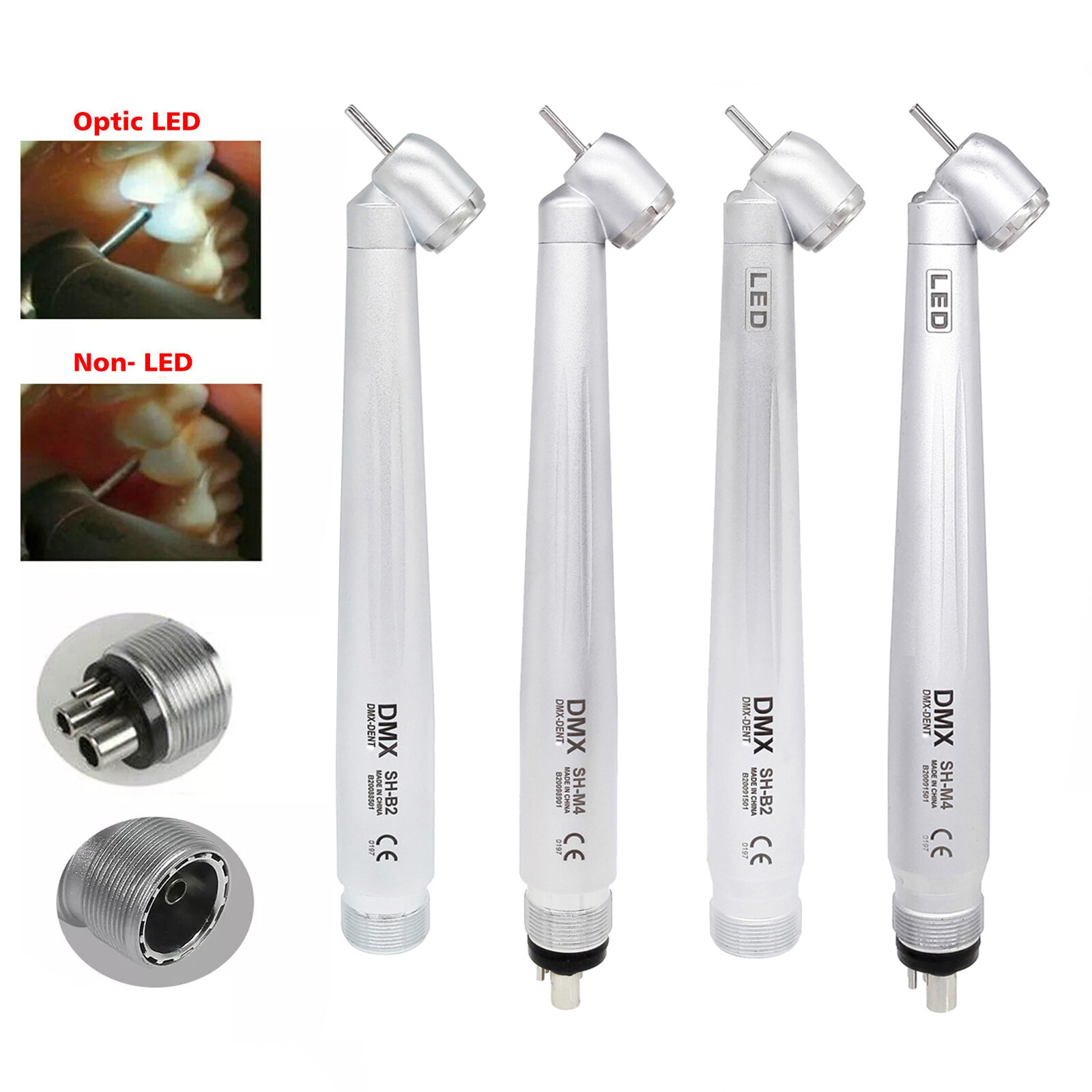 Dental Surgical High Speed LED/Non Handpiece 45° Degree Turbine 2/4Hole Fit NSK