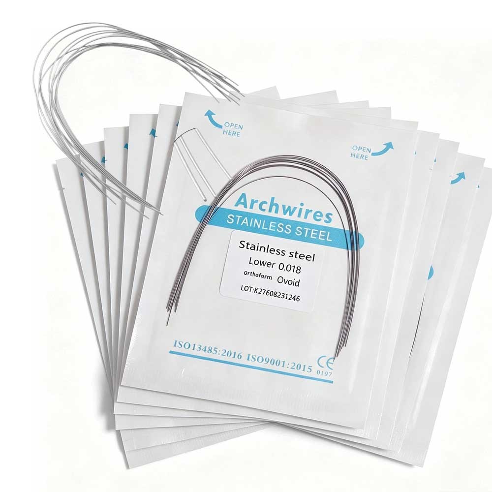 50 packs Dental Orthodontic Stainless Steel Round Arch Wire Ovoid Form