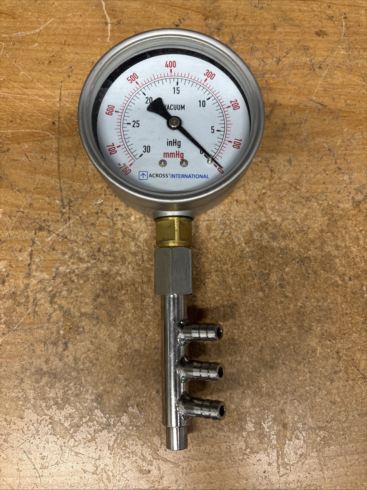 Across International AI Rotary Evaporator Reactor Vacuum Gauge Manifold
