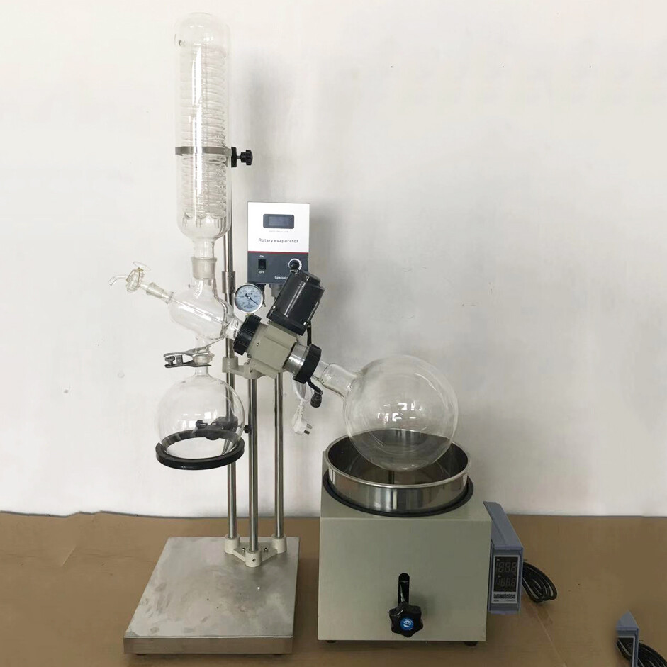 5L Rotary Evaporator Lab Evaporator with Manual Lifting Rotavapor 110V LCD Scree