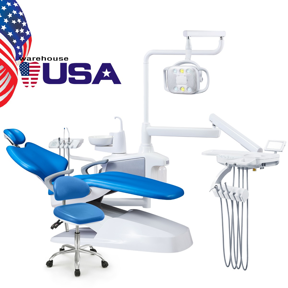 FDA Dental Unit Chair Computer Controlled DC Motor Functional Foot Pedal