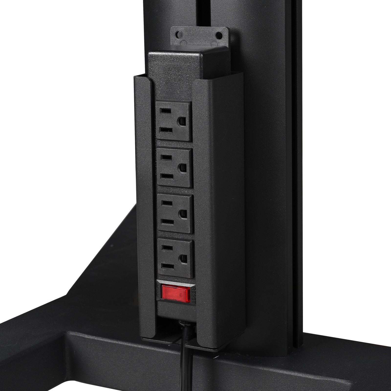 YesSources Mobile PC Cart Computer Workstation Power Strip Holder Storage Basket