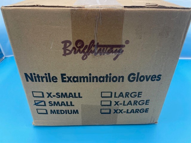 Brightway Power Free Nitrile Examination Gloves 100/Box-Case of 10 Small Purple
