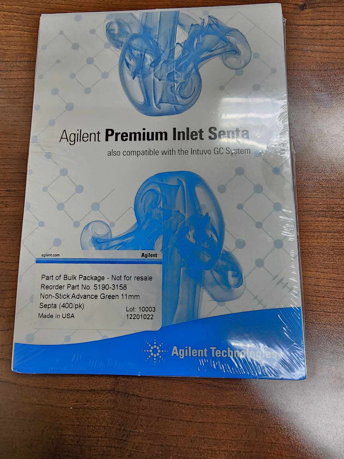 Agilent 5190-3158 Inlet septa, Advanced Green, non-stick, 11 mm, 50/pk
