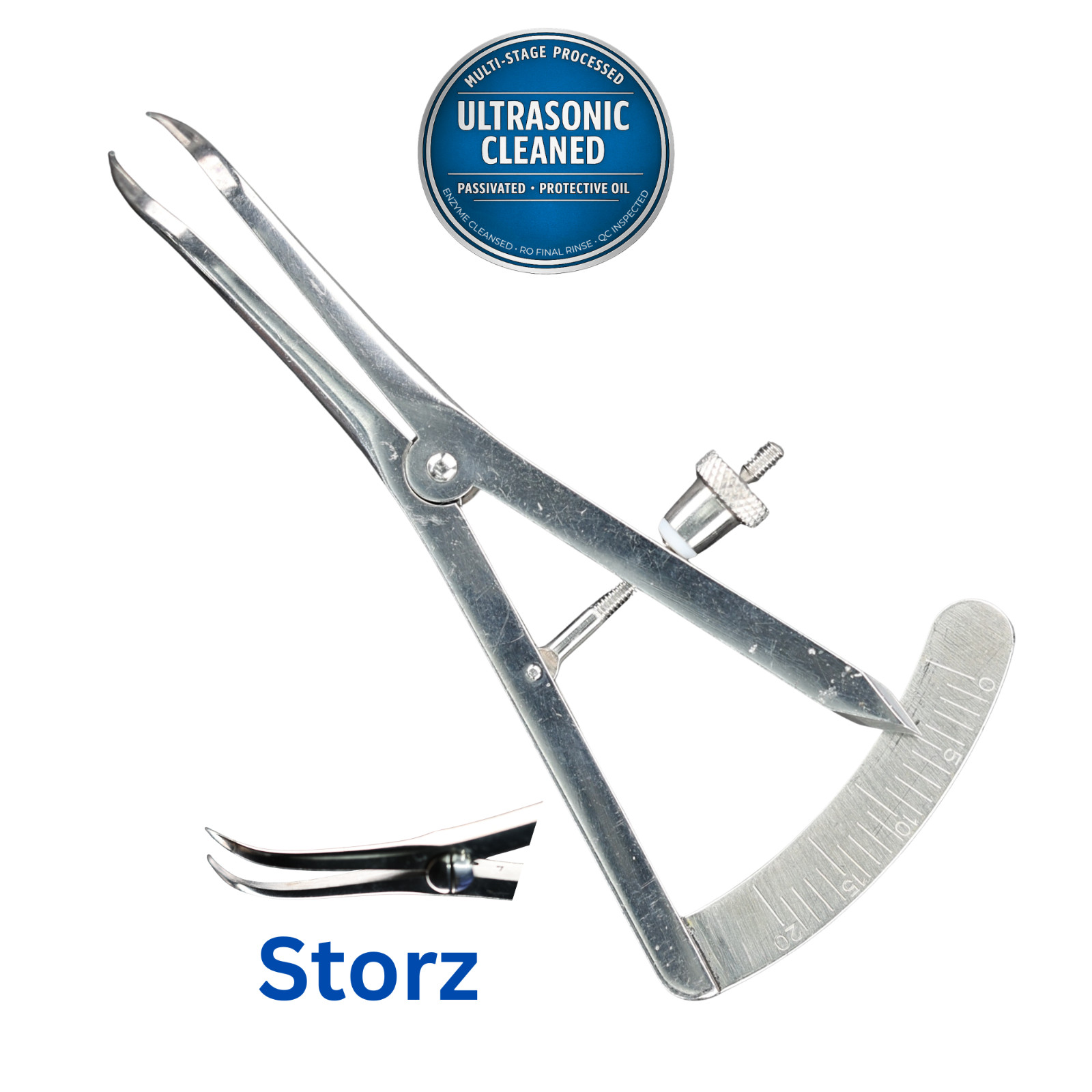 Storz E2405 Castroviejo Marking Caliper Curved 45° Shafts, 0-20mm, 86 mm