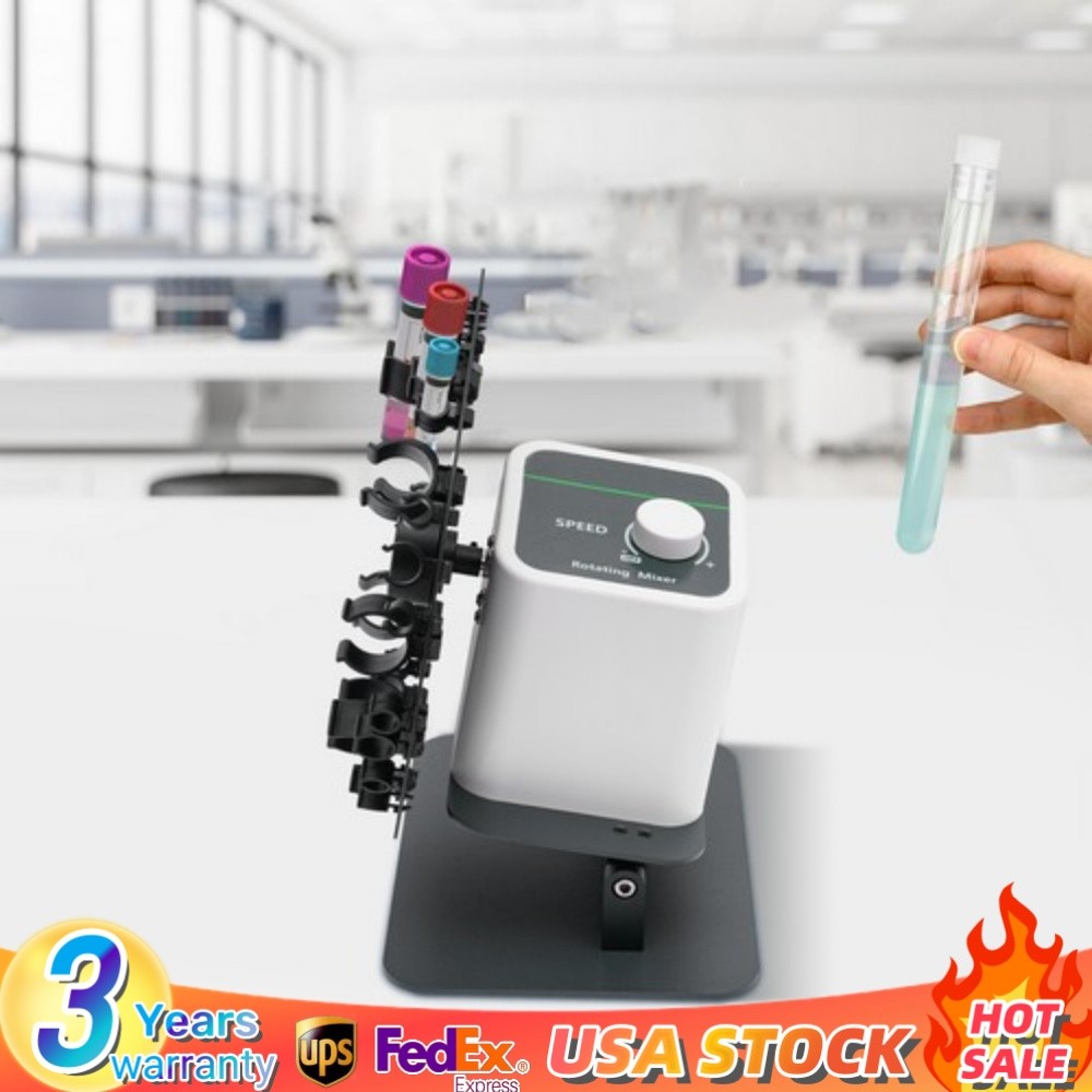 Lab Rotary Rotating Mixer 20W Tube Mixer Shaker, Chemical Tube Mixer 20-80RPM