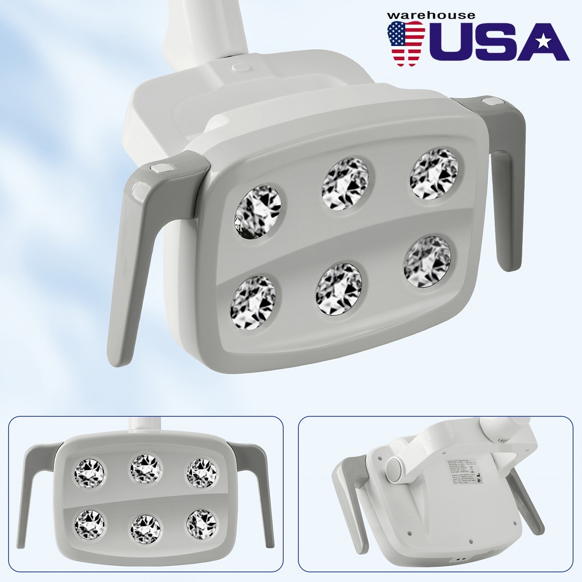 Dental Oral Cold Light Lamp For Chair Unit 6 LED Brightness Infrared sensor