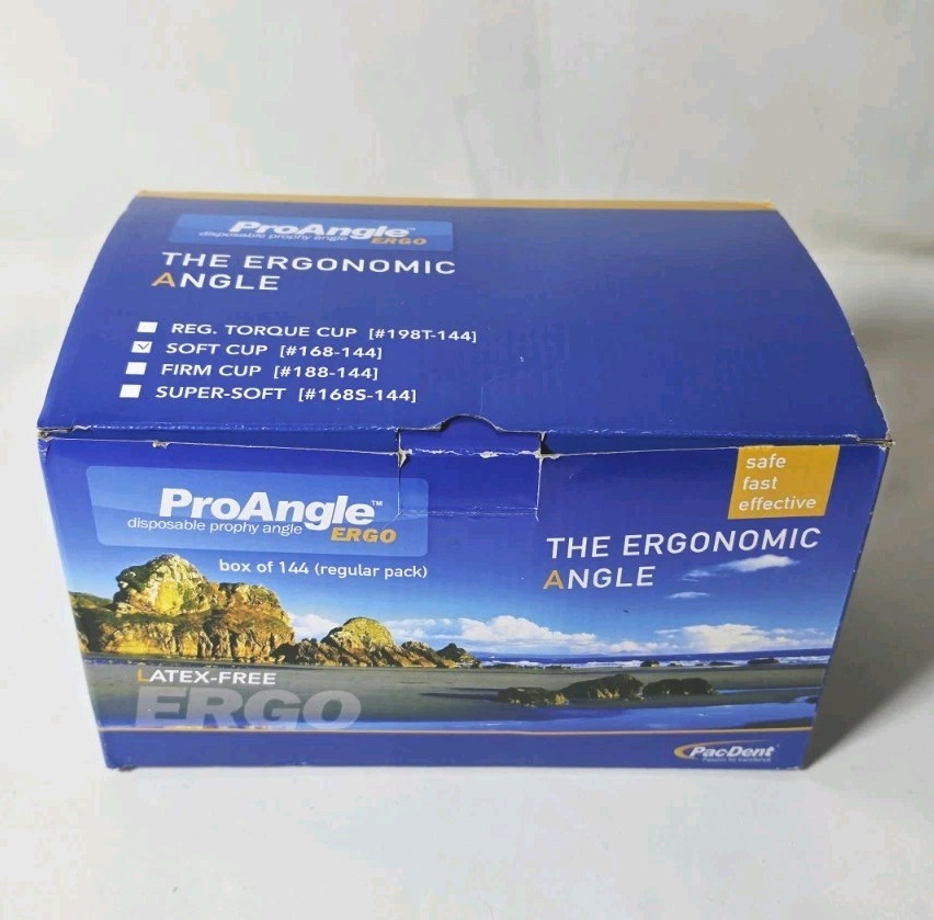 Pac-Dent ProAngle Ergo Disposable Prophy Angle Soft Cup Teal 144ct 168-144