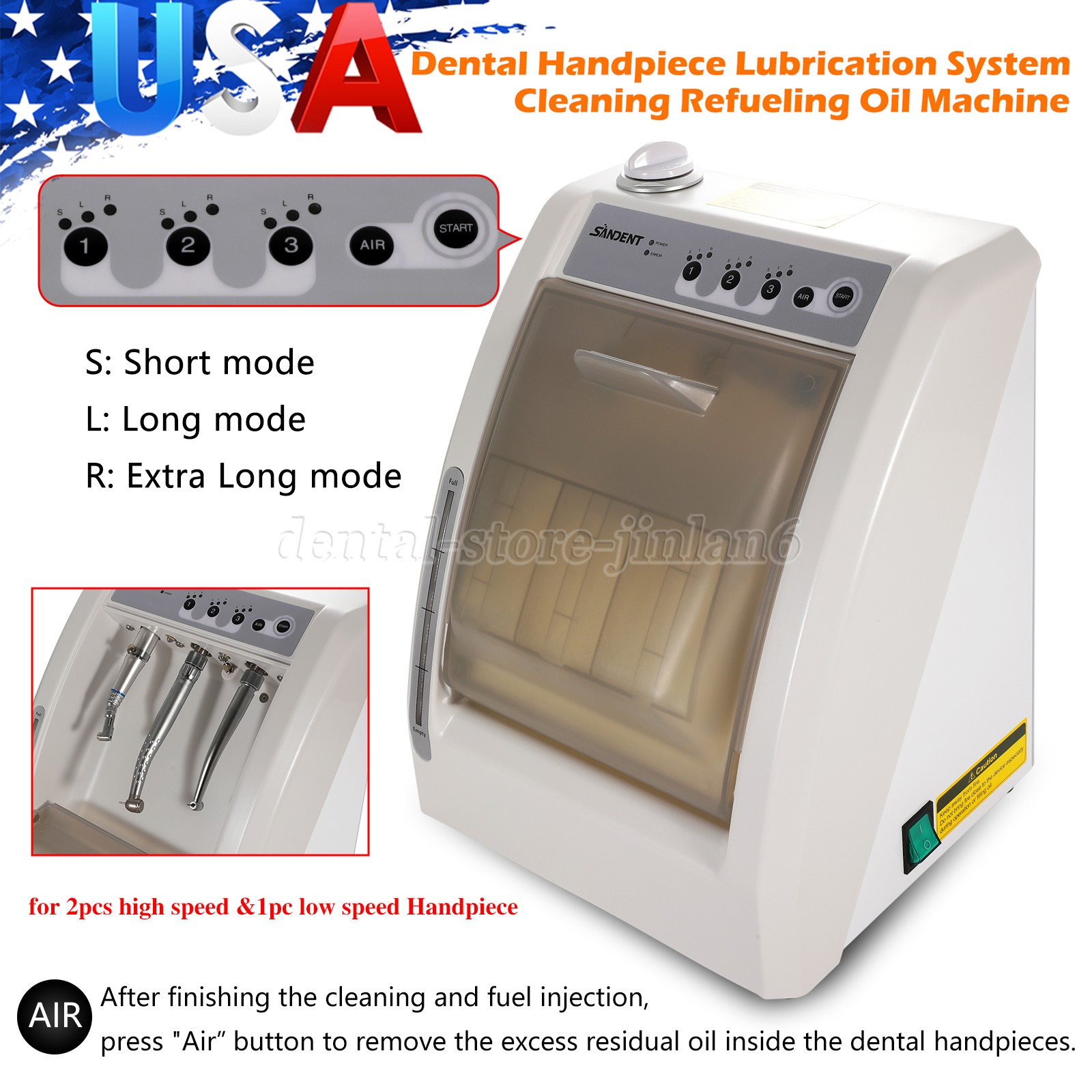 Dental Handpiece Maintenance Cleaner System Oiling Machine /Prophy Handpiece