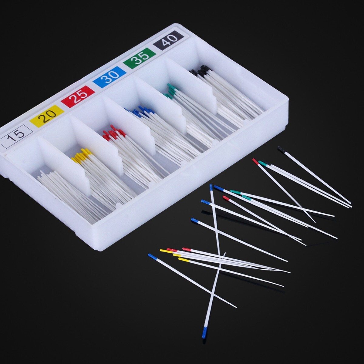 10X puntas papel absorbente de raíz endodóntica Dental puntas 0,02 Taper 15#-40#