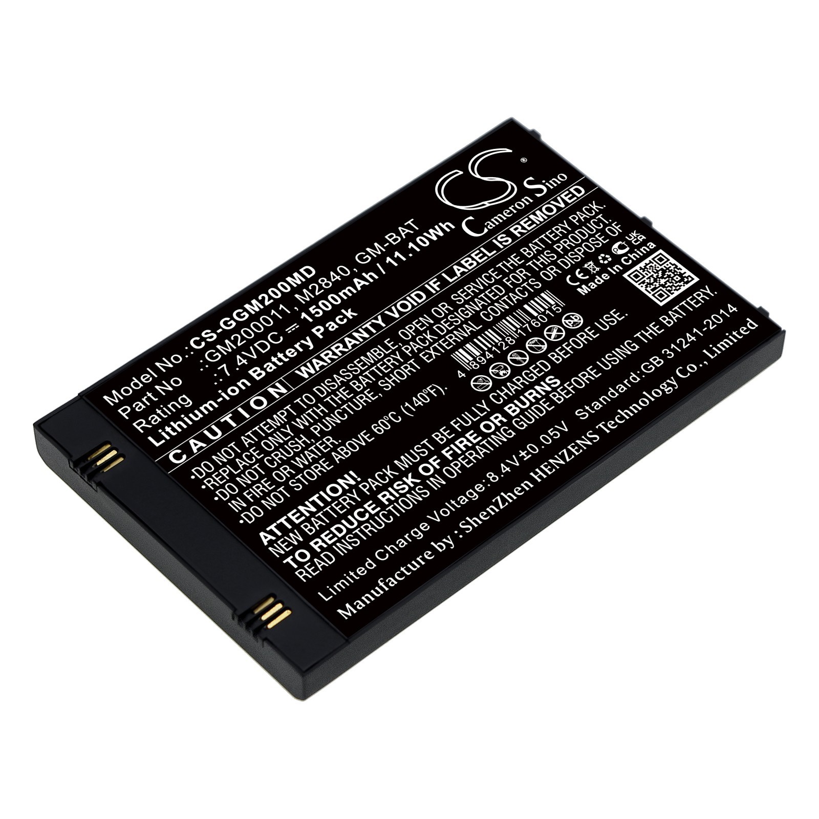 BATTERIE 1500mAh GM200011 M2840 GM-BAT for GE Vscan Ultrasound Scanner