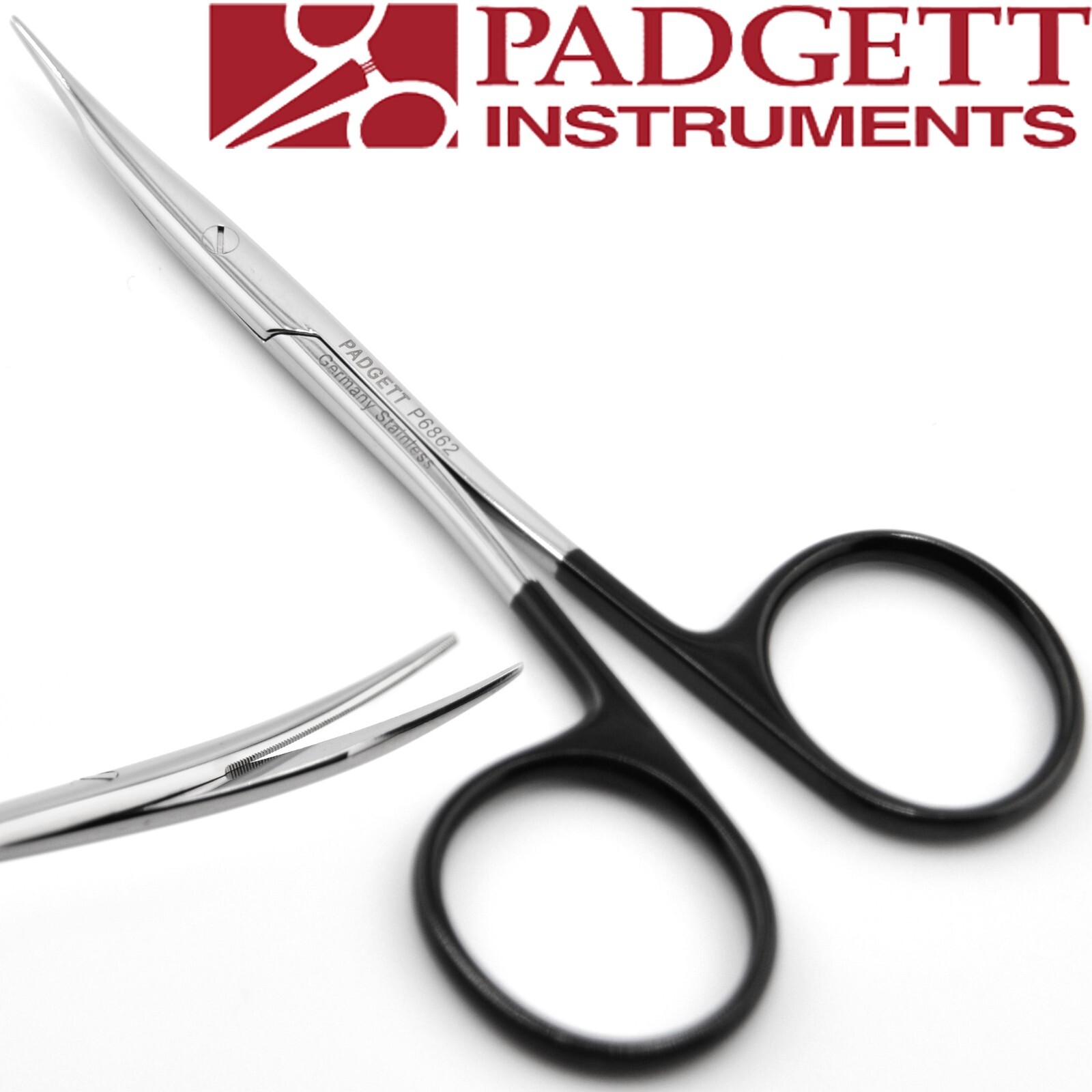 Padgett P6862 Surgical Curved Face Lift Supercut Plastic-Jabaley Scissors 4.25″
