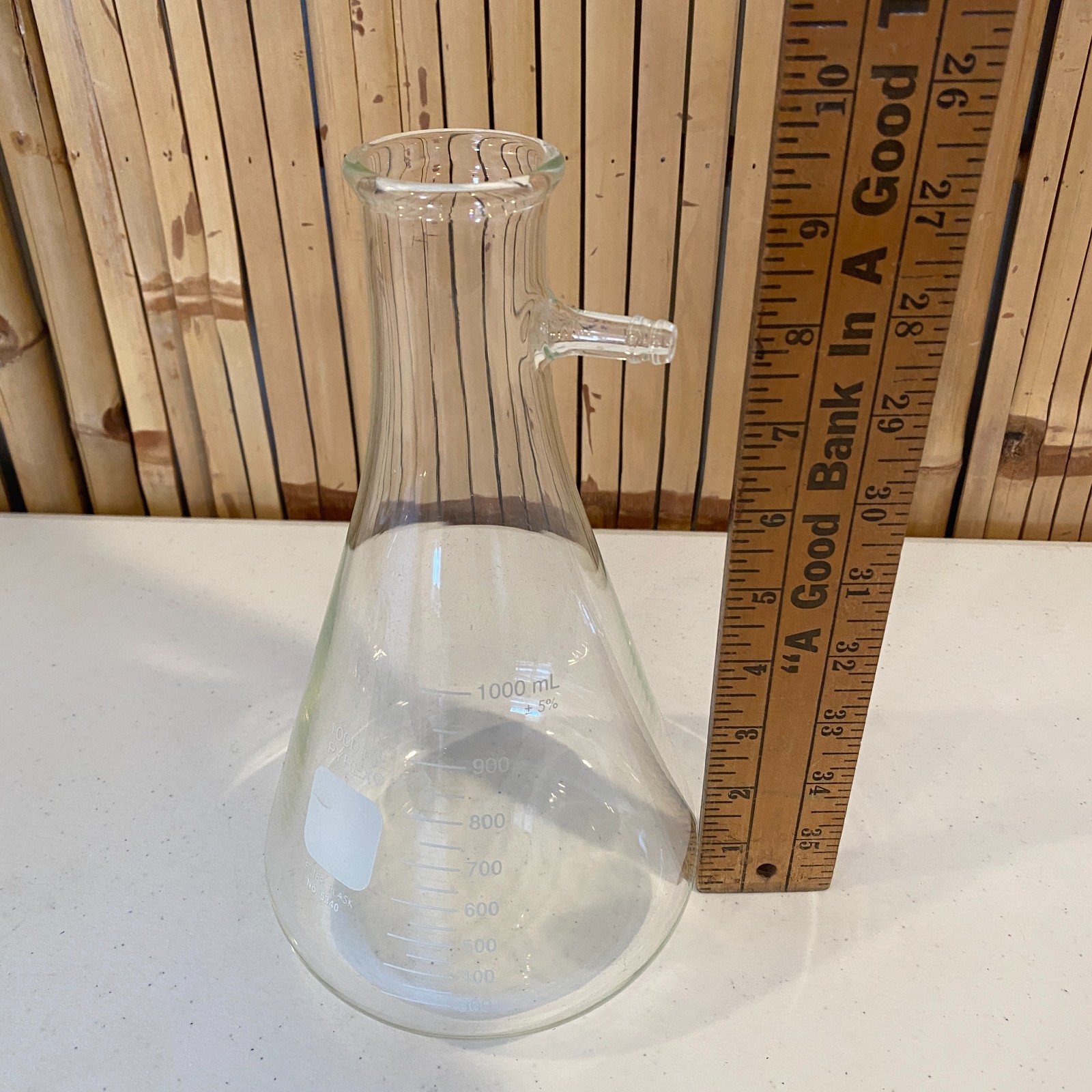 Pyrex 1000 mL Vacuum Filter Flask No. 5340 Sidearm Borosilicate Glass