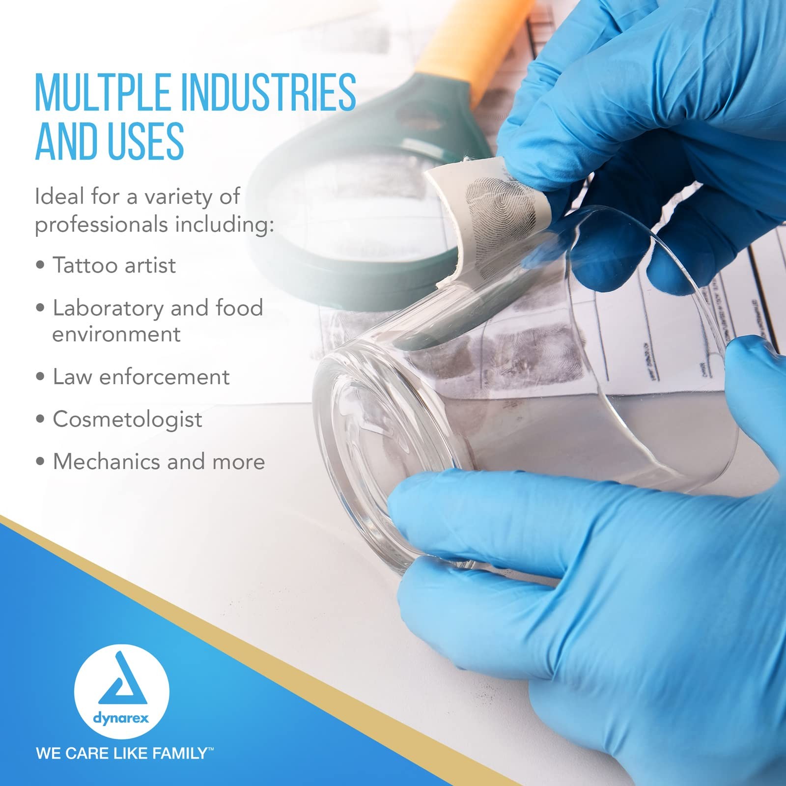 Dynarex Safe-Touch Disposable Nitrile Exam Gloves, Health And Beauty